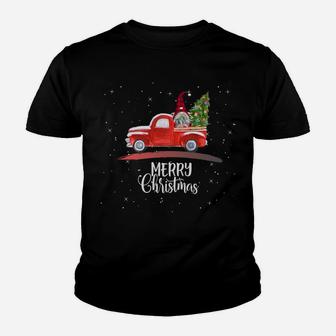 Merry Christmas Garden Gnome Red Truck Shirt Youth T-shirt | Crazezy CA