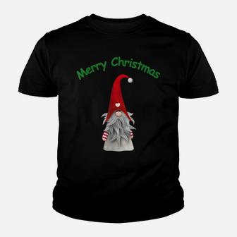 Merry Christmas Gnome Original Vintage Graphic Design Saying Youth T-shirt | Crazezy CA