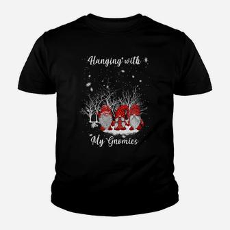 Merry Christmas Hanging With My Gnomies Gnome Youth T-shirt | Crazezy