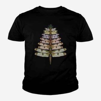 Merry Christmas Insect Lover Xmas Dragonfly Christmas Tree Sweatshirt Youth T-shirt | Crazezy