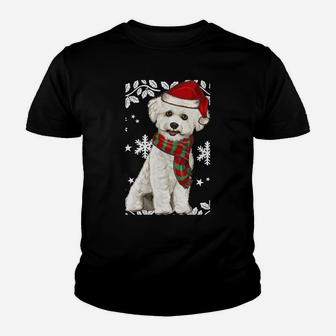 Merry Christmas Ornament Bichons Frise Xmas Santa Sweatshirt Youth T-shirt | Crazezy
