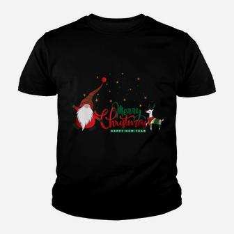 Merry Christmas Outfit Gift Cute Santa Claus Elf Reindeer Sweatshirt Youth T-shirt | Crazezy DE