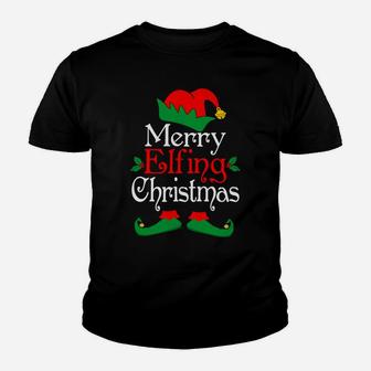 Merry Elfing Christmas Elves Gifts Funny Elf Xmas Youth T-shirt | Crazezy