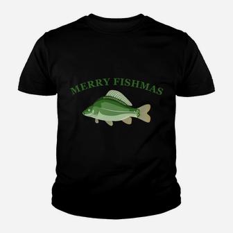 Merry Fishmas Fishing Christmas Fish Funny Gift Youth T-shirt | Crazezy DE