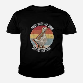 Mess With The Honk You Get The Bonk Goose Youth T-shirt | Crazezy DE