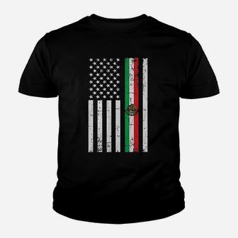 Mexican American Flag Youth T-shirt | Crazezy UK