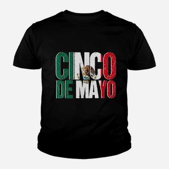 Mexican Flag Cinco De Mayo Youth T-shirt | Crazezy UK