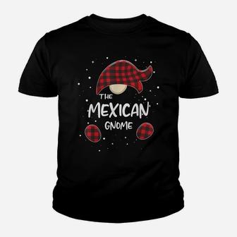 Mexican Gnome Plaid Matching Family Christmas Pajamas Gift Youth T-shirt | Crazezy AU