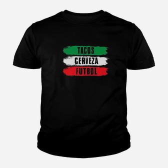 Mexican Pride Tacos Cerveza Futbol Youth T-shirt | Crazezy UK