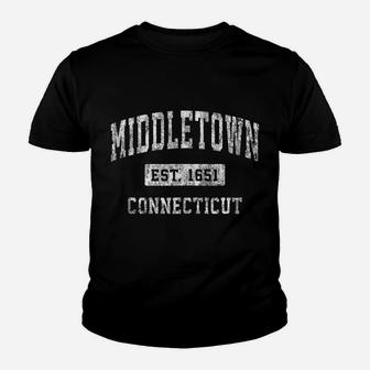 Middletown Connecticut Ct Vintage Established Sports Design Youth T-shirt | Crazezy UK