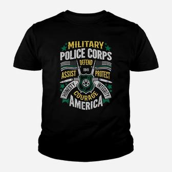 Military Police T Shirt Mp Veteran Assist Defend Protect Tee Youth T-shirt | Crazezy