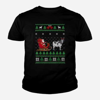Milk Cow Santa Funny Cow Themed Ugly Christmas Farm Animal Youth T-shirt | Crazezy