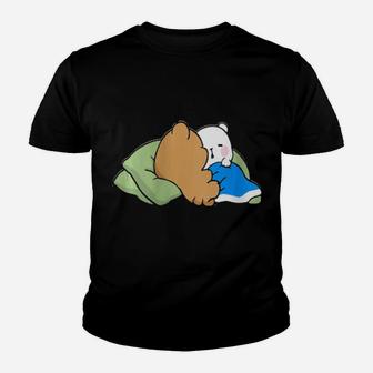 Milk Mocha Bear Sleeping Under The Stars Love Kiss Valentine Youth T-shirt - Monsterry AU
