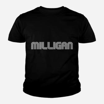 Milligan Name Retro 60S 70S 80S Vintage Family Funny Youth T-shirt | Crazezy UK