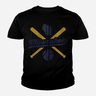 Milwaukee Baseball Vintage Wisconsin Pride Love City Zip Hoodie Youth T-shirt | Crazezy CA