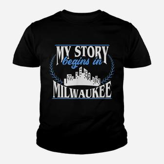Milwaukee Shirt | Born In Milwaukee Youth T-shirt | Crazezy CA