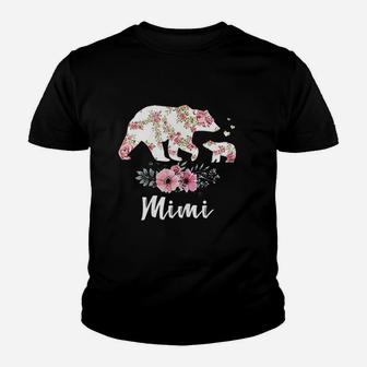 Mimi Bear Mothers Day Youth T-shirt | Crazezy