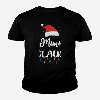 Mimi Claus Funny Christmas Matching Family Santa Gift Youth T-shirt | Crazezy CA