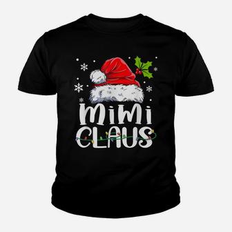 Mimi Claus Shirt Christmas Pajama Family Matching Xmas Youth T-shirt | Crazezy AU