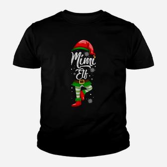 Mimi Elf Matching Family Christmas Pajamas Elves Youth T-shirt | Crazezy