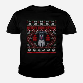 Miniature Schnauzer Dog Merry Christmas Ugly Sweater Funny Sweatshirt Youth T-shirt | Crazezy DE