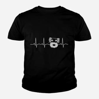 Miniature Schnauzer Heartbeat Youth T-shirt | Crazezy CA