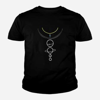 Minimalist Solar System Cool Artistic Astronomy Planet Nerd Space Youth T-shirt | Crazezy AU
