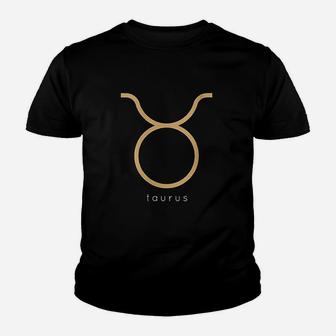 Minimalist Zodiac Sign Taurus V Youth T-shirt | Crazezy AU