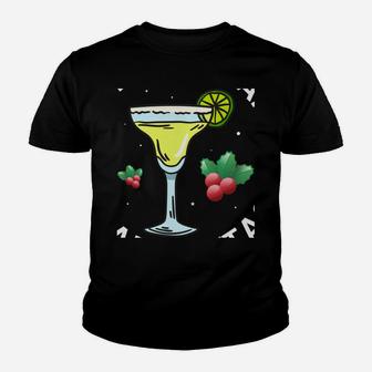 Mistletoes And Margaritas Xmas Gift Women Christmas Drinking Sweatshirt Youth T-shirt | Crazezy
