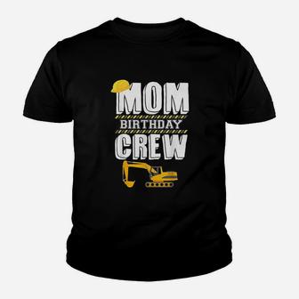 Mom Birthday Crew Construction Worker Youth T-shirt | Crazezy