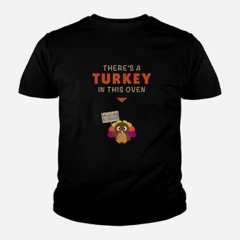 Mom Funny Turkey Thanksgiving Announcement Youth T-shirt | Crazezy