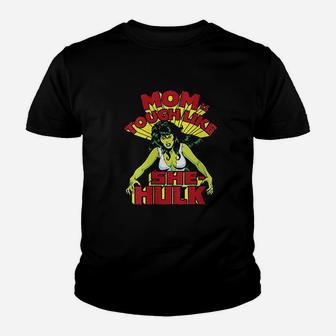 Mom Is Tough Like She Vintage Portrait Youth T-shirt | Crazezy