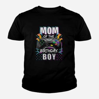 Mom Of The Birthday Boy Matching Video Gamer Birthday Party Youth T-shirt | Crazezy