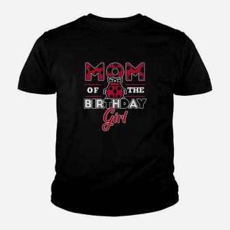 Mom Of The Birthday Girl Ladybug Theme Mommy Party Youth T-shirt | Crazezy DE