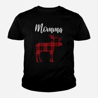 Momma Moose Xmas Matching Family Christmas Pajamas Pjs Youth T-shirt | Crazezy DE