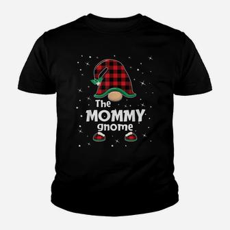 Mommy Gnome Buffalo Plaid Matching Christmas Gift Pajama Youth T-shirt | Crazezy