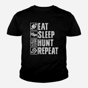 Monster Hunter Video Game Eat Sleep Hunt Repeat Youth T-shirt | Crazezy