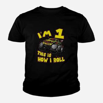 Monster Truck I Am 1 This Is How I Roll Youth T-shirt | Crazezy