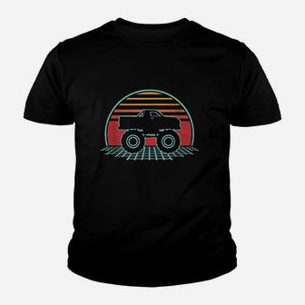 Monster Truck Retro Vintage Youth T-shirt | Crazezy