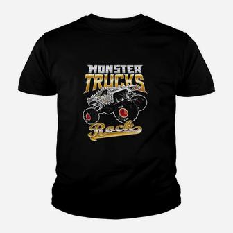 Monster Trucks Rock Youth T-shirt | Crazezy