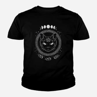 Moon Cat Crystal Youth T-shirt | Crazezy UK