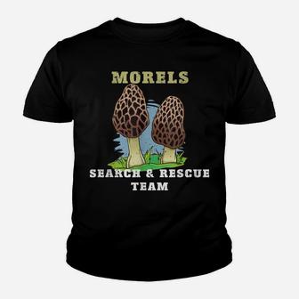 Morels Search And Rescue Team Foraging Hunting Youth T-shirt | Crazezy