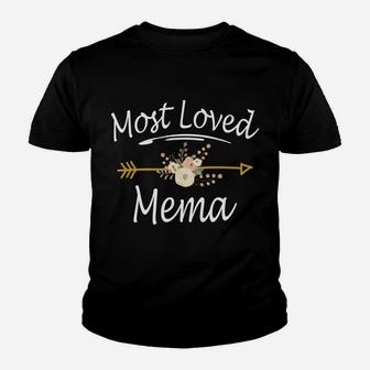 Most Loved Mema Cute Thanksgiving Christmas Gifts Youth T-shirt | Crazezy UK