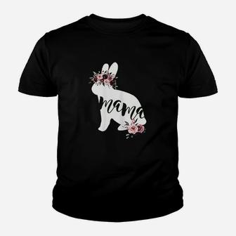 Mothers Day Easter Gift For Mom Mama Bunny Flower Crown Youth T-shirt | Crazezy AU
