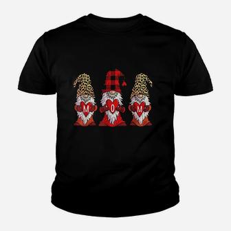 Mothers Day Gnomes Women Red Buffalo Plaid Leopard Youth T-shirt | Crazezy UK