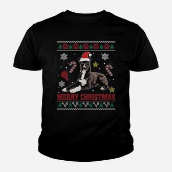 Mountain Cur Dog Santa Ugly Sweater Costume Merry Xmas Youth T-shirt - Monsterry DE