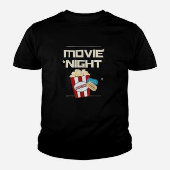 Movie Night Popcorn Tickets Cinema Coming Soon Youth T-shirt | Crazezy CA