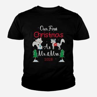 Mr And Mrs Christmas Newly Wed Couple Matching Sweatshirt Youth T-shirt | Crazezy CA