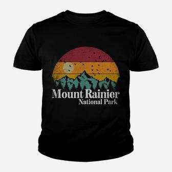 Mt Mount Rainier National Park Retro Style Hiking Vintage Sweatshirt Youth T-shirt | Crazezy DE