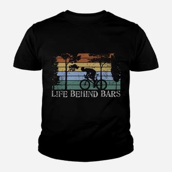 Mtb Life Behind Bars Mountain Bike Gift Design Idea Gift Youth T-shirt | Crazezy